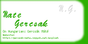 mate gercsak business card