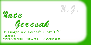 mate gercsak business card